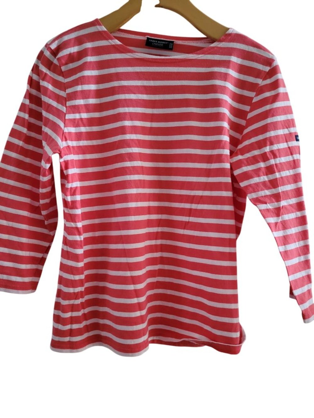 Saint James Womens Red white striped boxy top size XS fishmencore France